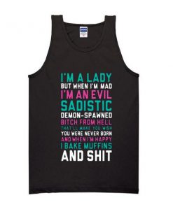 im a lady but when am mad i am an evil tanktop