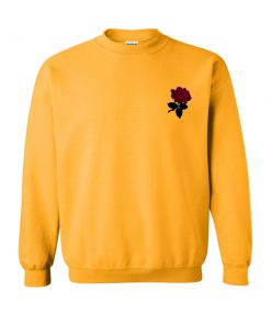 rose yellow sweatshirt