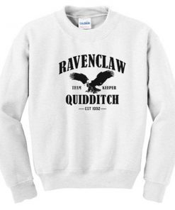 ravenclaw team keeper quidditch est 1092 sweatshirt