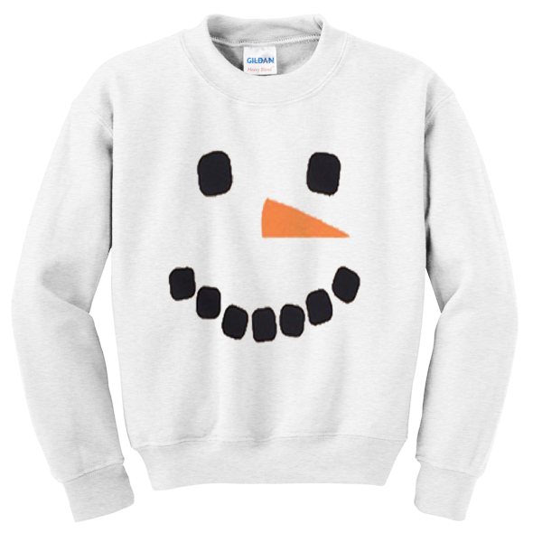 snowman face sweater