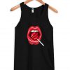 Red Lips With Lollipop Tanktop