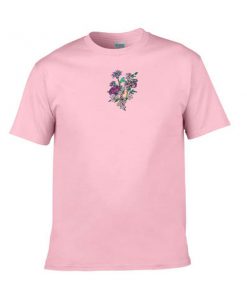 just take these flowers pink tshirt