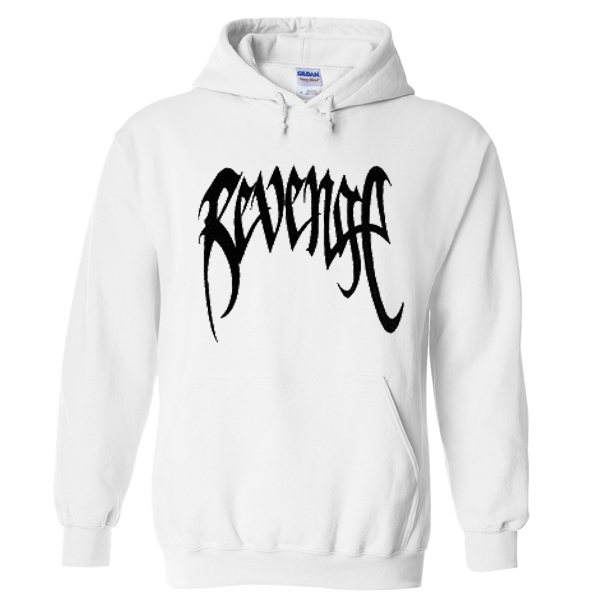 revenge hoodie white and black