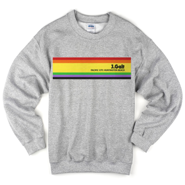 rainbow stripe sweatshirt