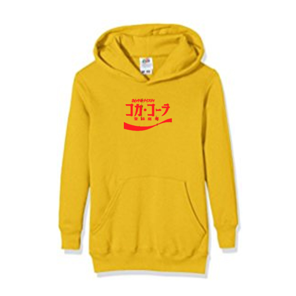 coca cola yellow hoodie