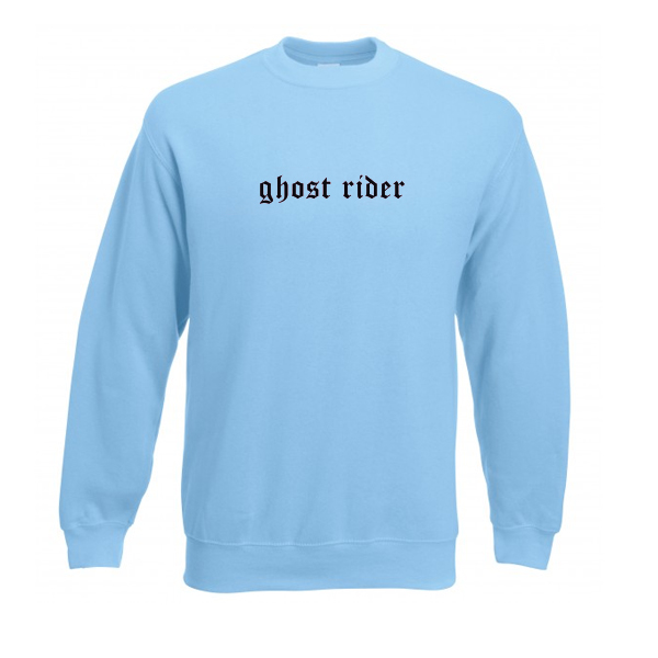 ghost rider hoodie blue