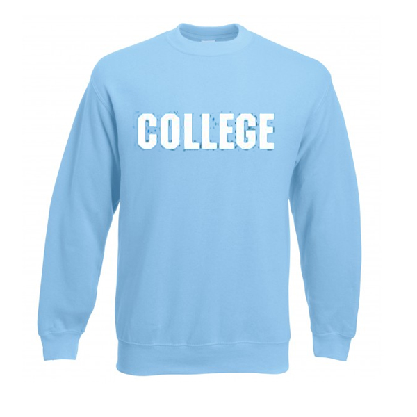 sweatshirt that says college