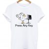 press any key duck t-shirt