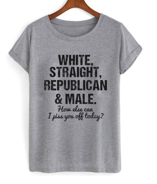 white straight republican and male t-shirt