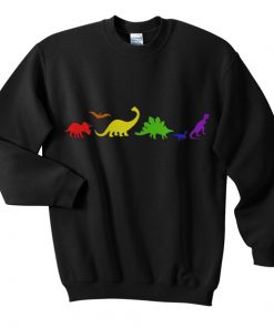 rainbow dinosaur sweatshirt